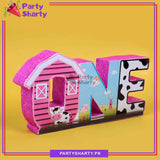 ONE Farm Theme Thermocol Standee For Jungle/Farm Theme Based First Birthday Celebration and Party Decoration