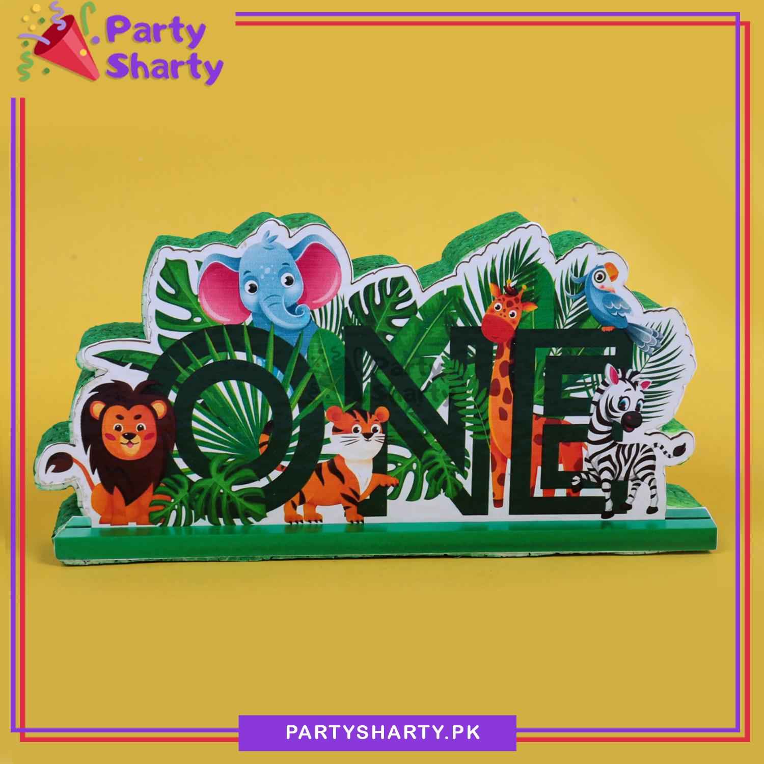 ONE Jungle Thermocol Standee For Wild one Theme Based First Birthday Celebration and Party Decoration
