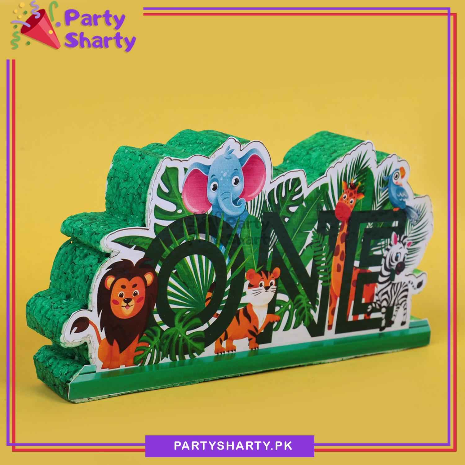 ONE Jungle Thermocol Standee For Wild one Theme Based First Birthday Celebration and Party Decoration
