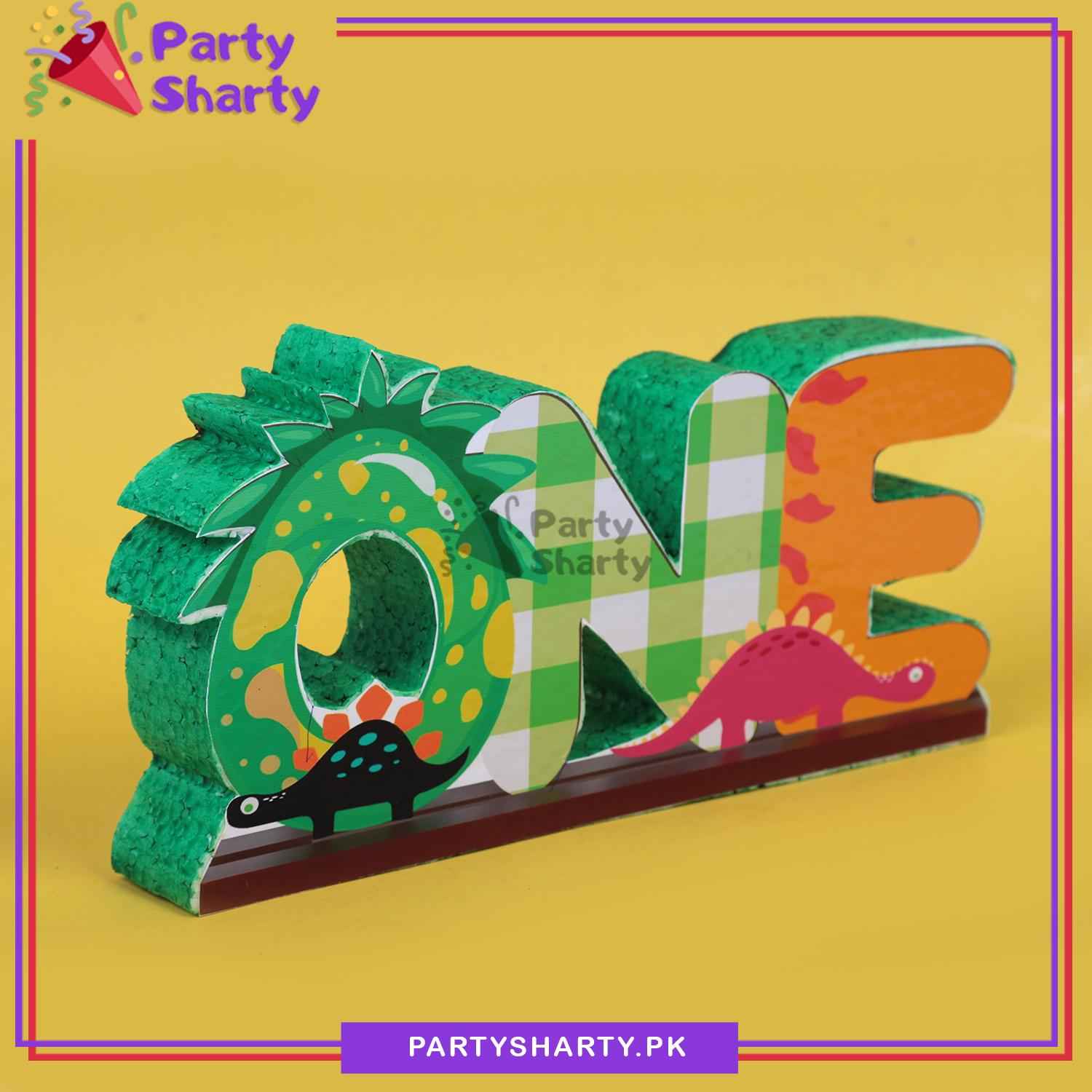 ONE Thermocol Standee For Dinosaur Theme Based First Birthday Celebrat ...