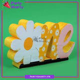 ONE Thermocol Standee For Flower Theme Based First Birthday Celebration and Party Decoration
