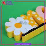 ONE Thermocol Standee For Flower Theme Based First Birthday Celebration and Party Decoration