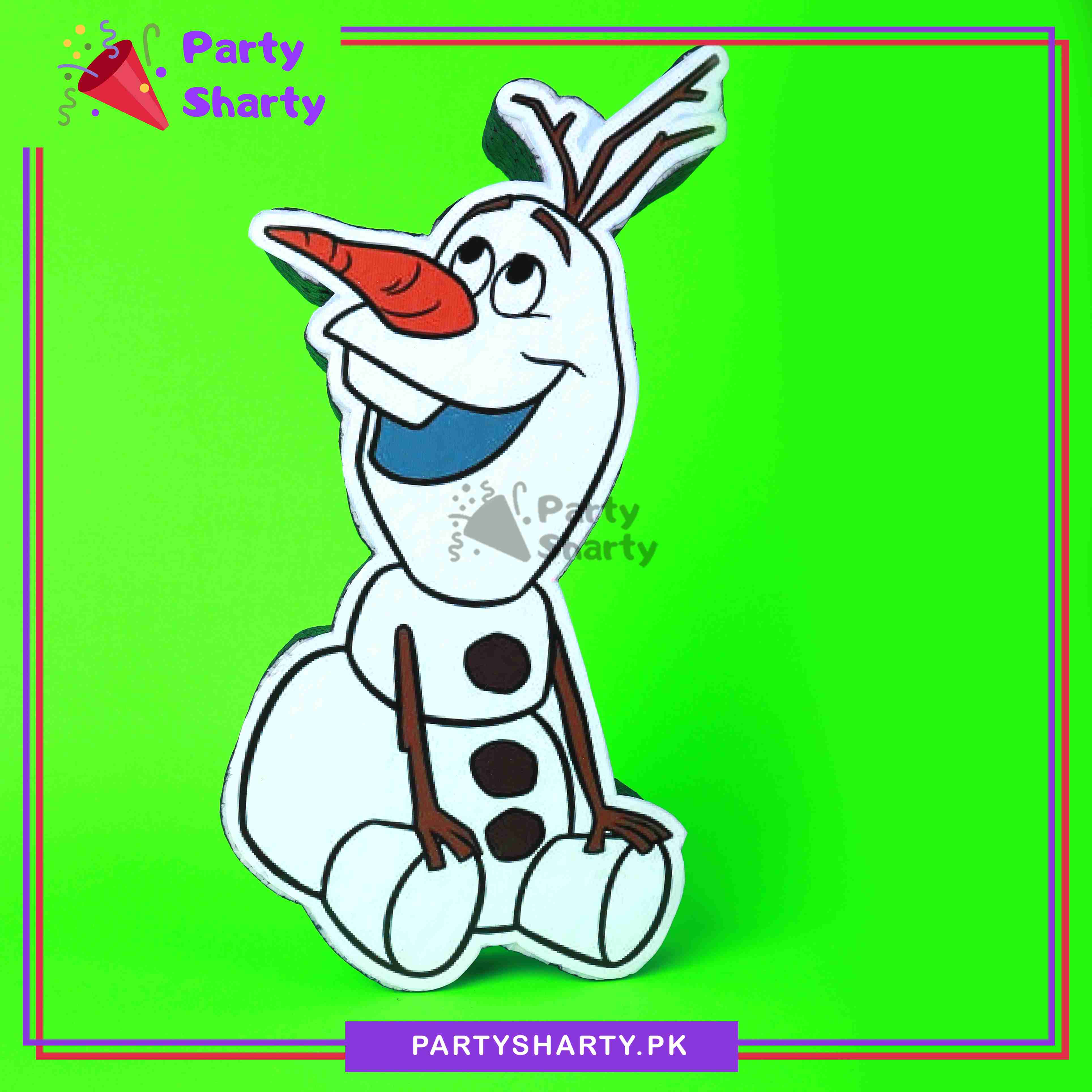 Olaf Character Thermocol Standee For Frozen Theme Based Birthday Celebration and Party Decoration