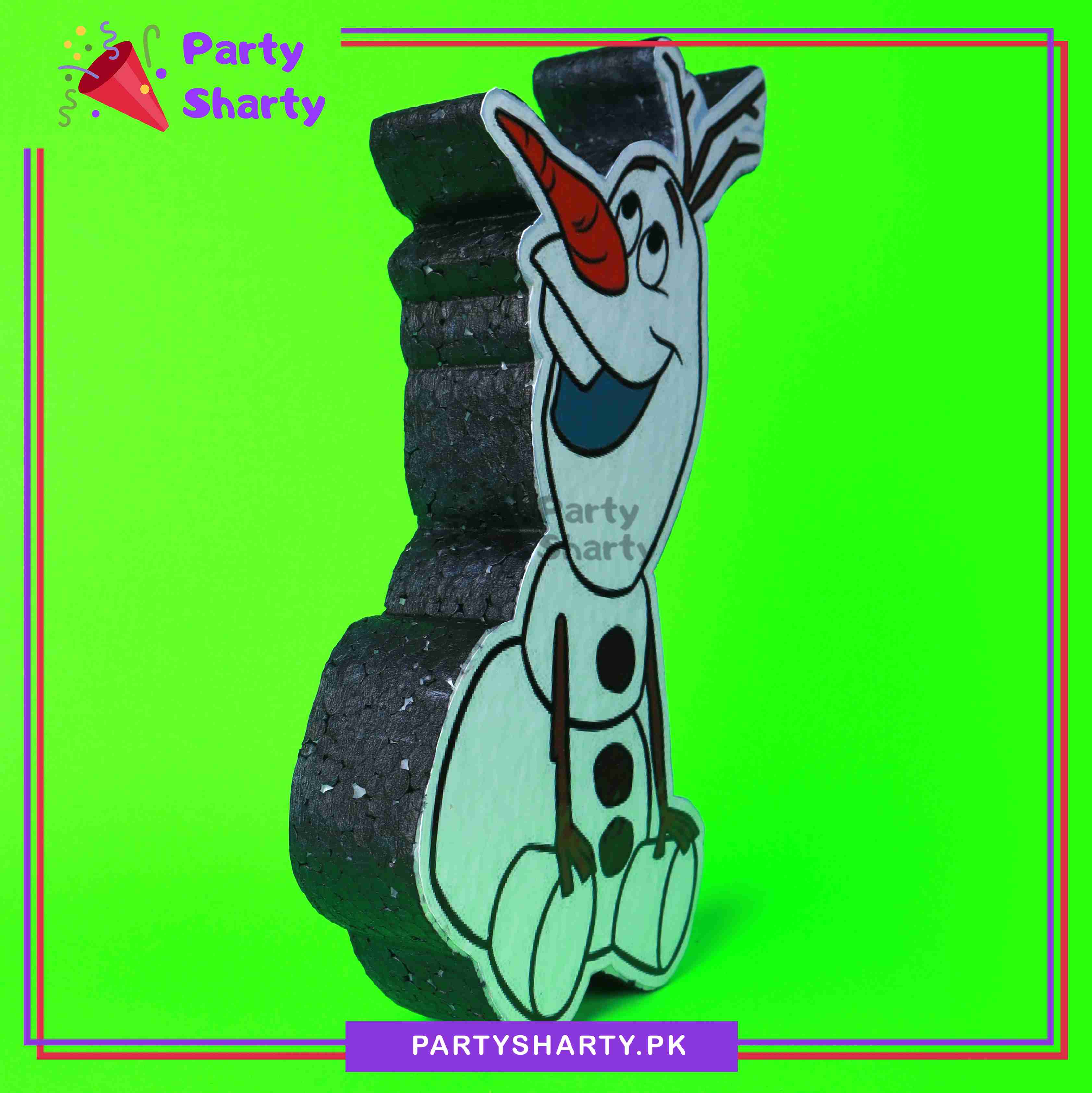 Olaf Character Thermocol Standee For Frozen Theme Based Birthday Celebration and Party Decoration