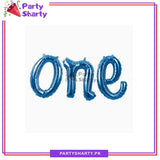 One Scripted Foil Balloon Banner For Kids First Birthday Party / Anniversary Decoration