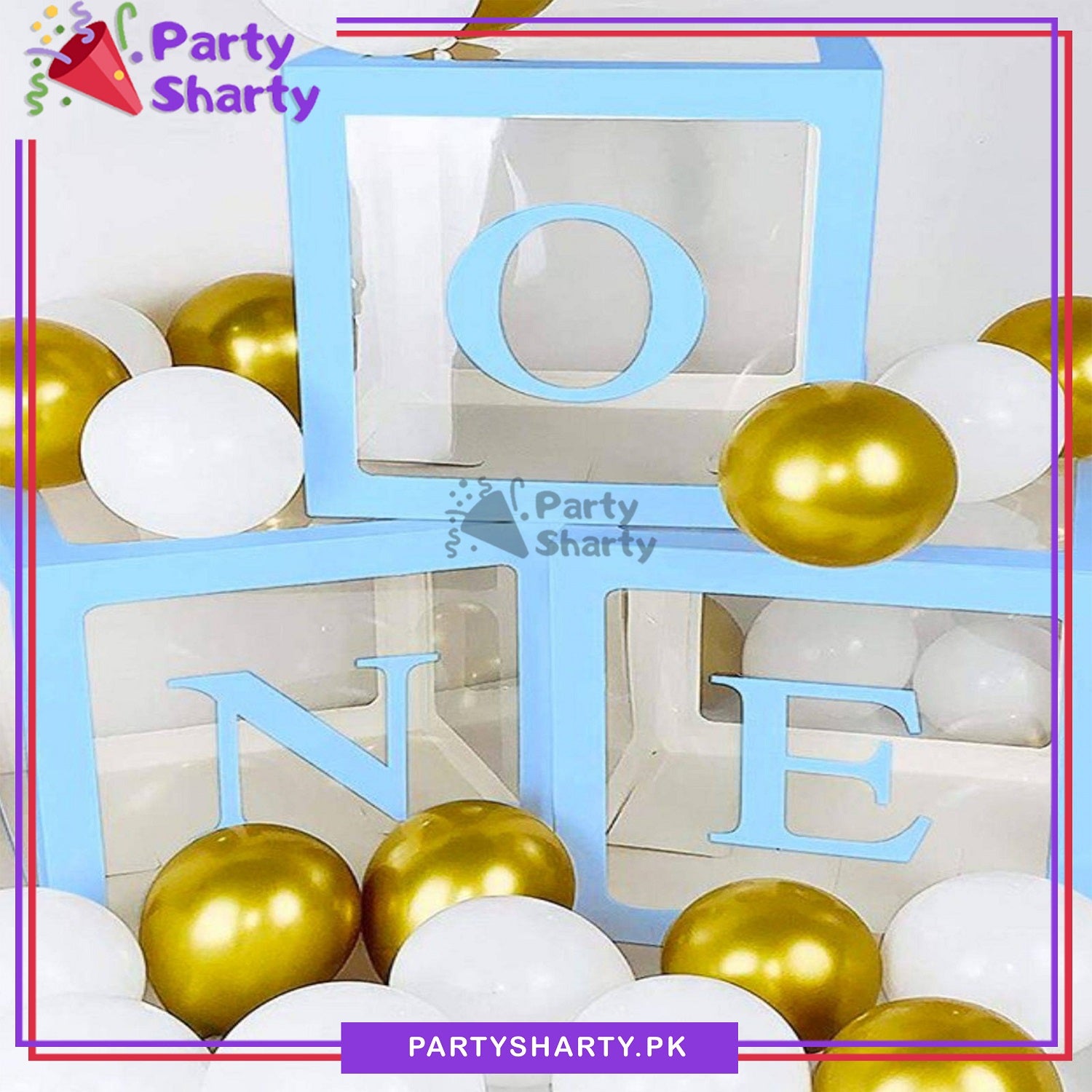 ONE Box, DIY Transparent ONE Boxes for First Birthday Party Decorations
