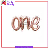 One Scripted Foil Balloon Banner For Kids First Birthday Party / Anniversary Decoration