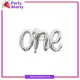 One Scripted Foil Balloon Banner For Kids First Birthday Party / Anniversary Decoration