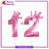Pink Number Candle Crown Style For Party Decoration & Celebration