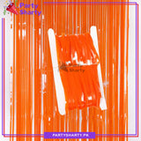 Orange & Black Foil Curtains Best for Back Drop Wall Decoration for Halloween Parties Decoration