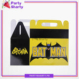 D-2 Batman Theme Goody Boxes Pack of 10 For Batman Theme Birthday Decoration and Celebration