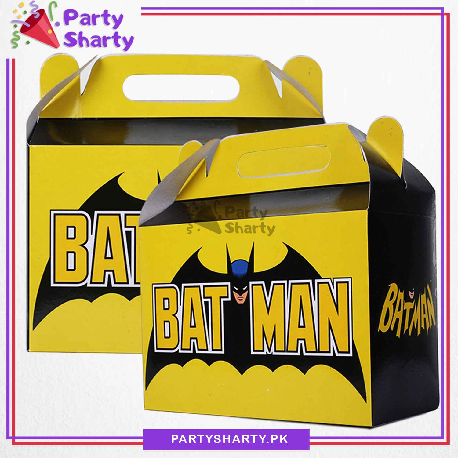 D-2 Batman Theme Goody Boxes Pack of 10 For Batman Theme Birthday Deco ...