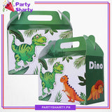 D-2 Dino / Dragon Theme Goody Boxes - Pack of 10 For Birthday Party and Decoration