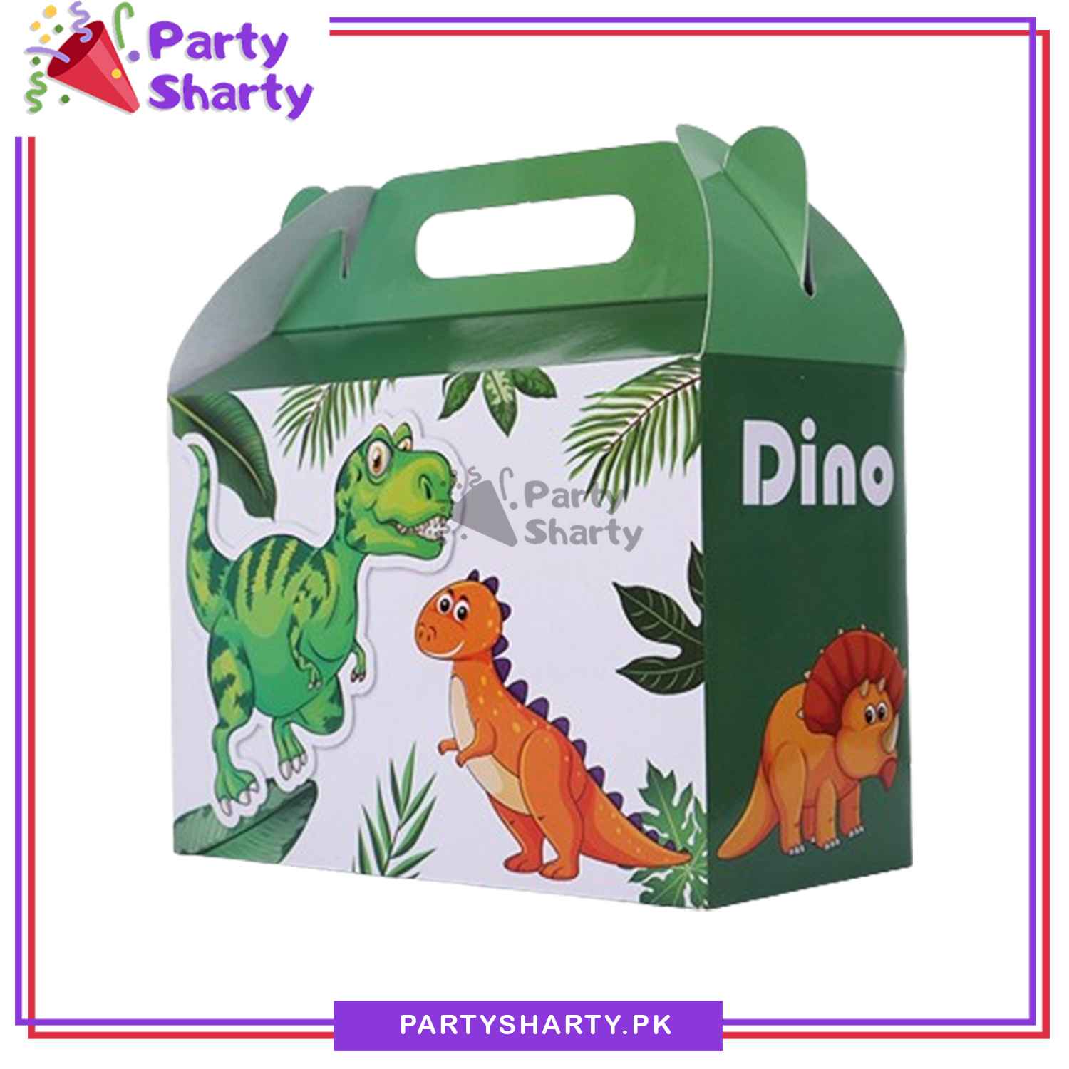 D-2 Dino / Dragon Theme Goody Boxes - Pack of 10 For Birthday Party and Decoration