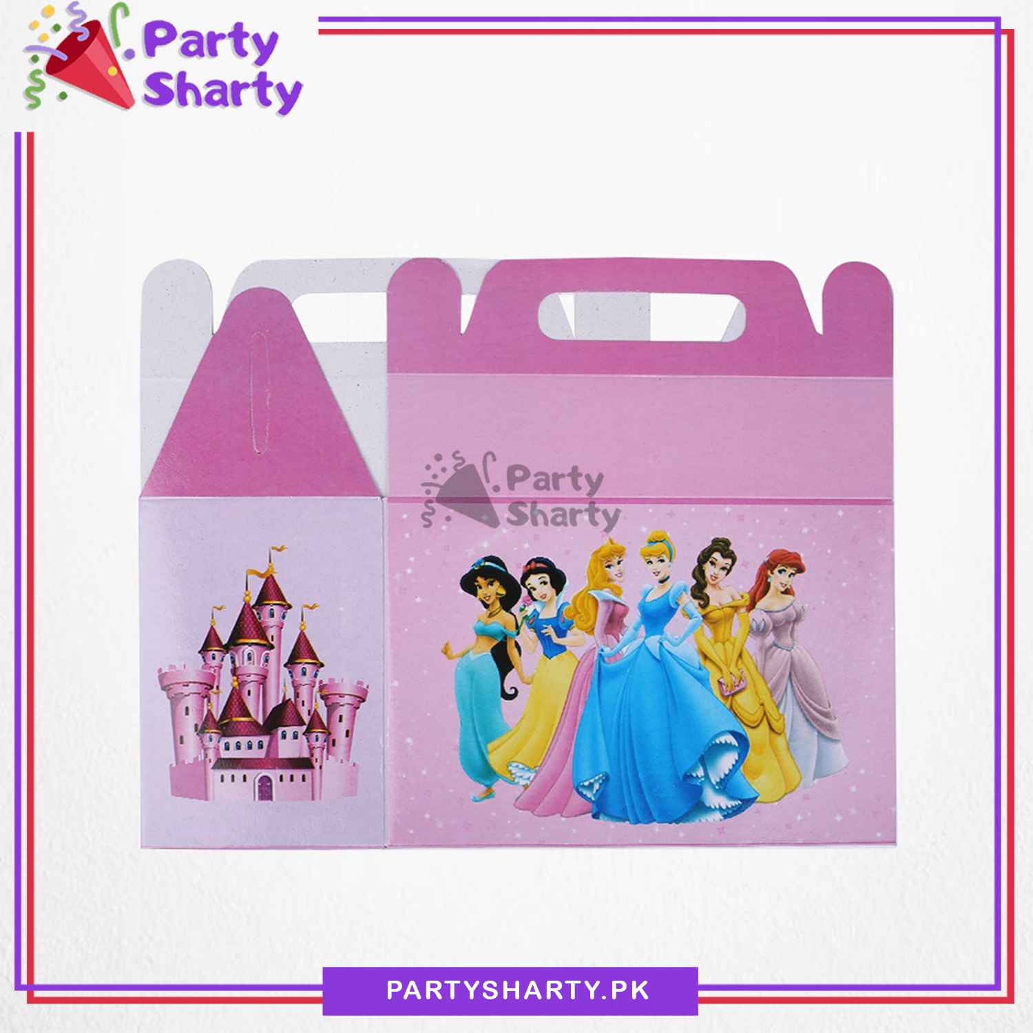 Princess Theme Goody Boxes Pack of 10 For Theme Birthday Decoration and Celebration