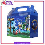 D-1 Sonic Theme Goody Boxes Pack of 10 For Theme Birthday Decoration and Celebration