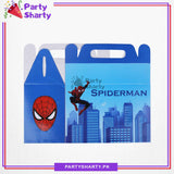 D-2 Spiderman Theme Goody Boxes Pack of 10 For Spiderman / Avenger Theme Party Decoration and Celebration