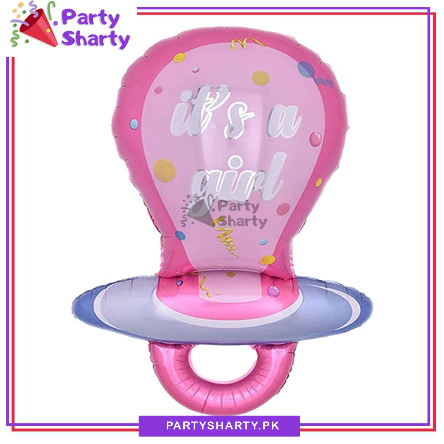 Stylish Its a Boy / Girl Pacifier Shaped Foil Balloon For Baby Shower, Welcome Baby and Gender Reveal Party Decoration and Celebrations