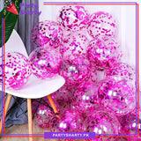 5pcs Confetti Filled Latex Balloons For Party Event Decorations & Celebrations