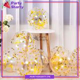 5pcs Confetti Filled Latex Balloons For Party Event Decorations & Celebrations