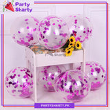 5pcs Confetti Filled Latex Balloons For Party Event Decorations & Celebrations