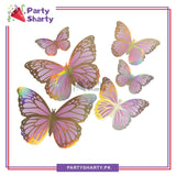 6pcs/Set 3D Holographic Butterfly For Butterfly Theme Event Decorations