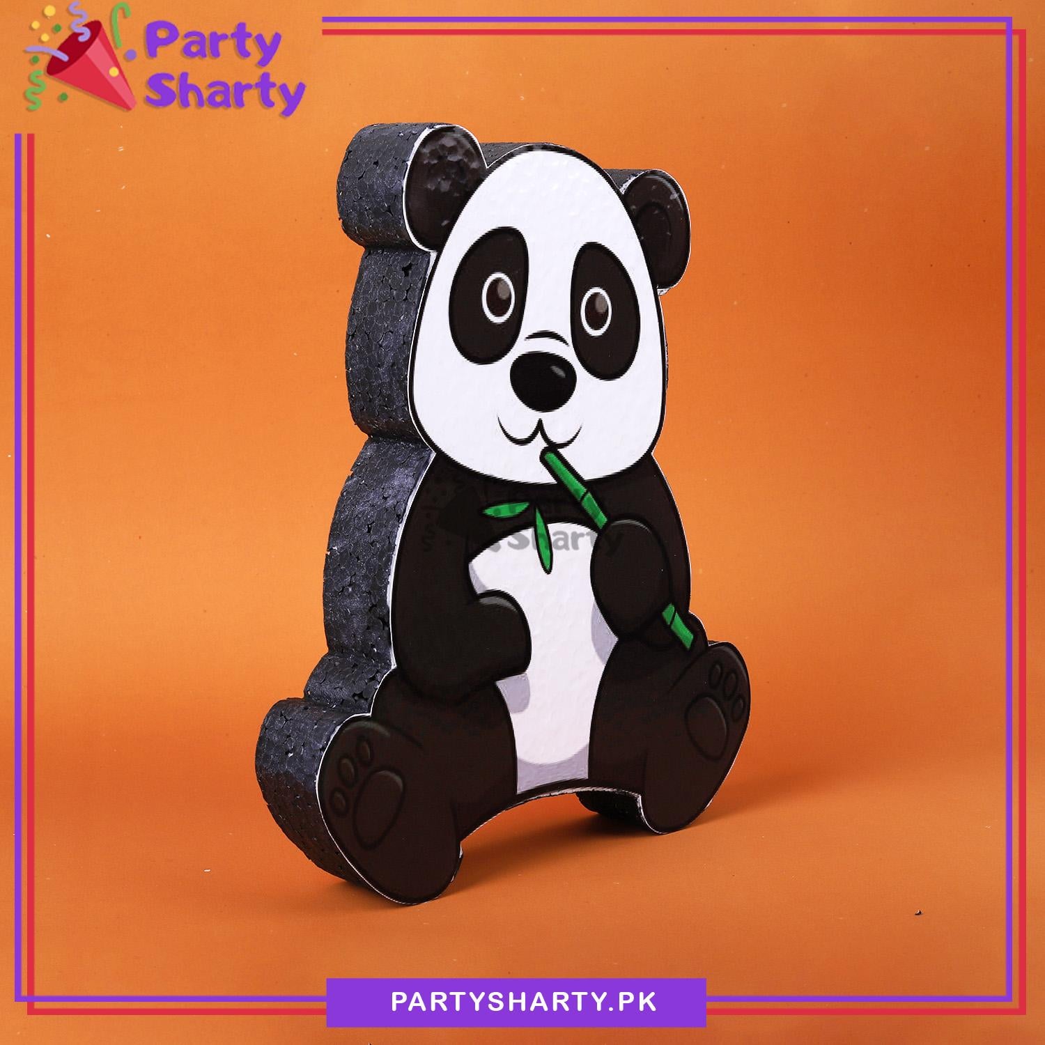 D-2 Panda Character Thermocol Standee For Panda Theme Based Birthday Celebration and Party Decoration