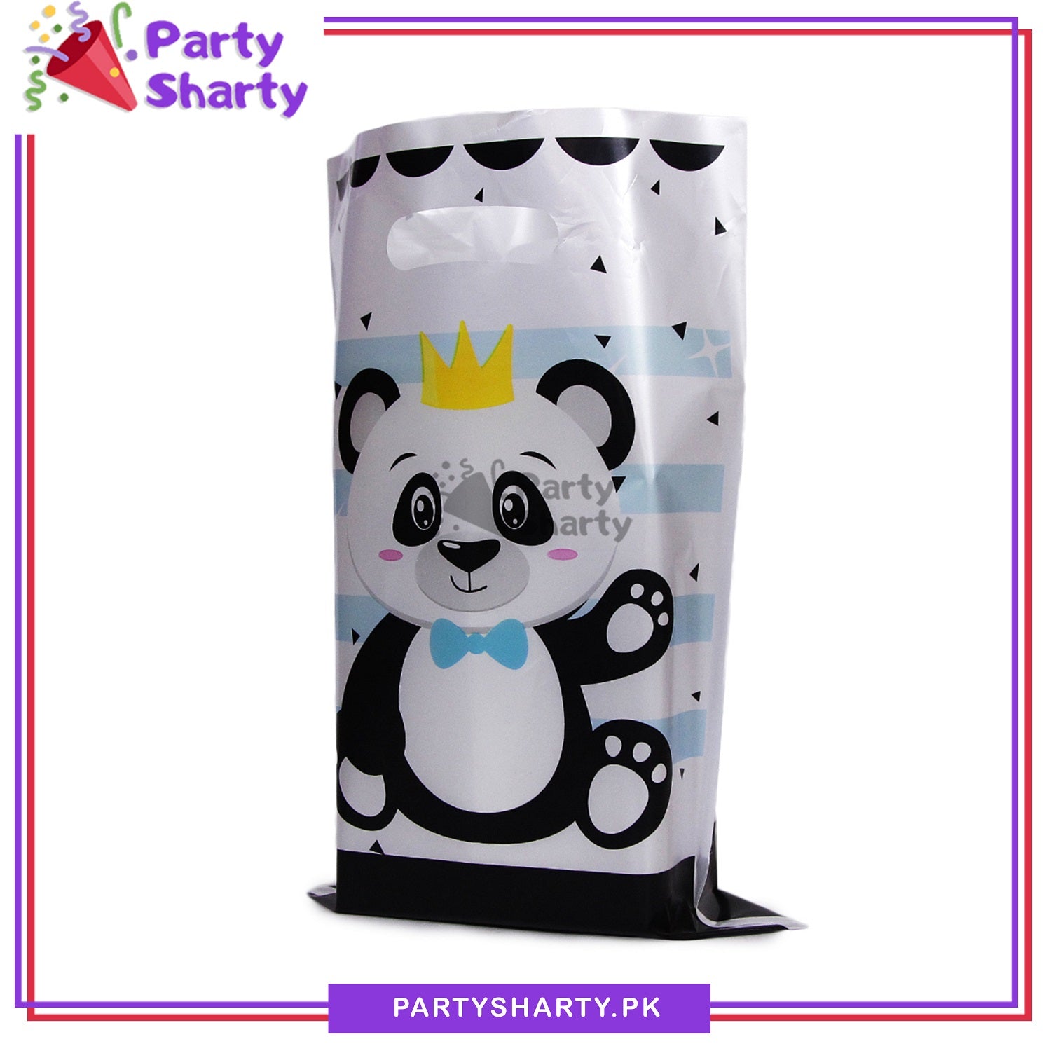 Panda With Crown Theme Goody Bag Pack Of 10 For Panda Theme Favor Bags