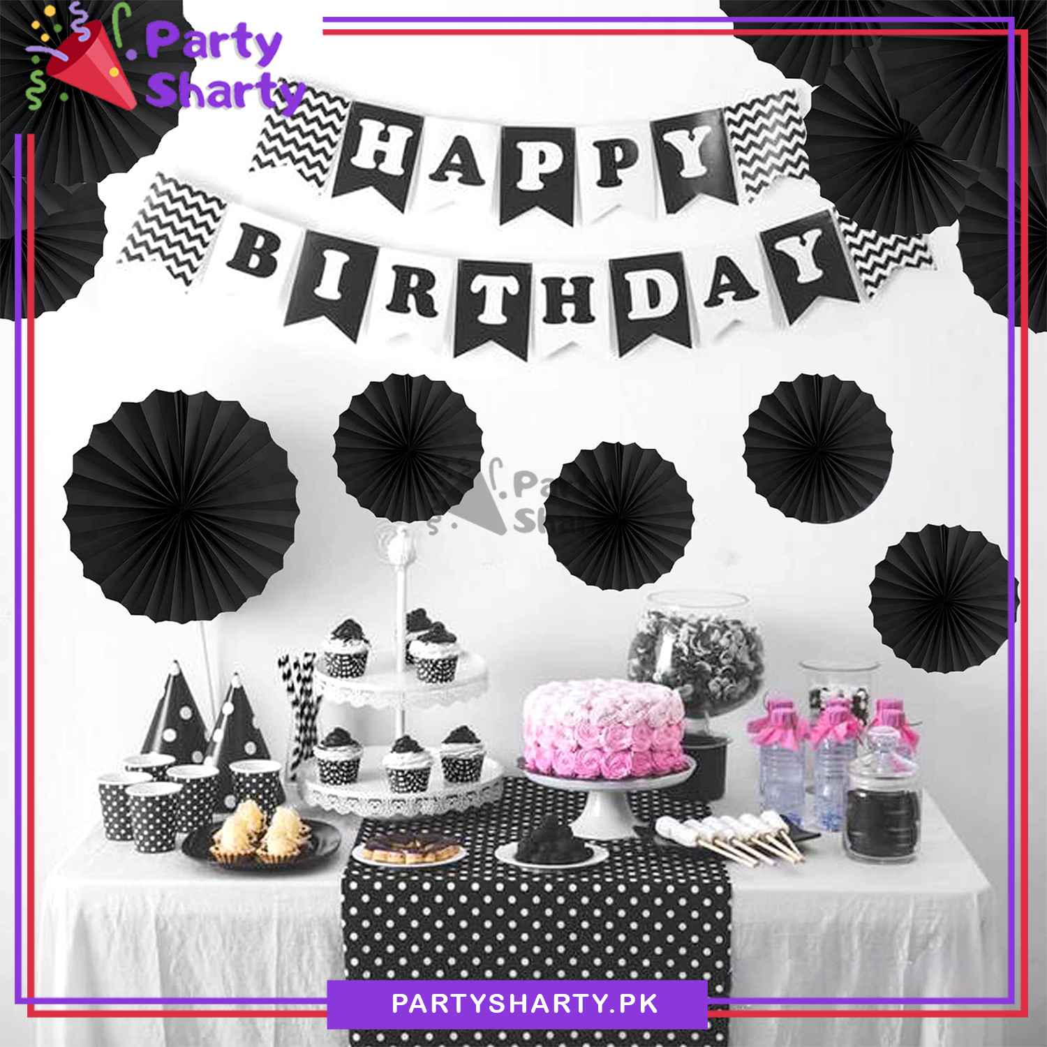 Paper Fan Set of 6 For Party Supplies and Decorations