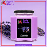 Lavender Scented Candle - Hexagonal Glass Jar