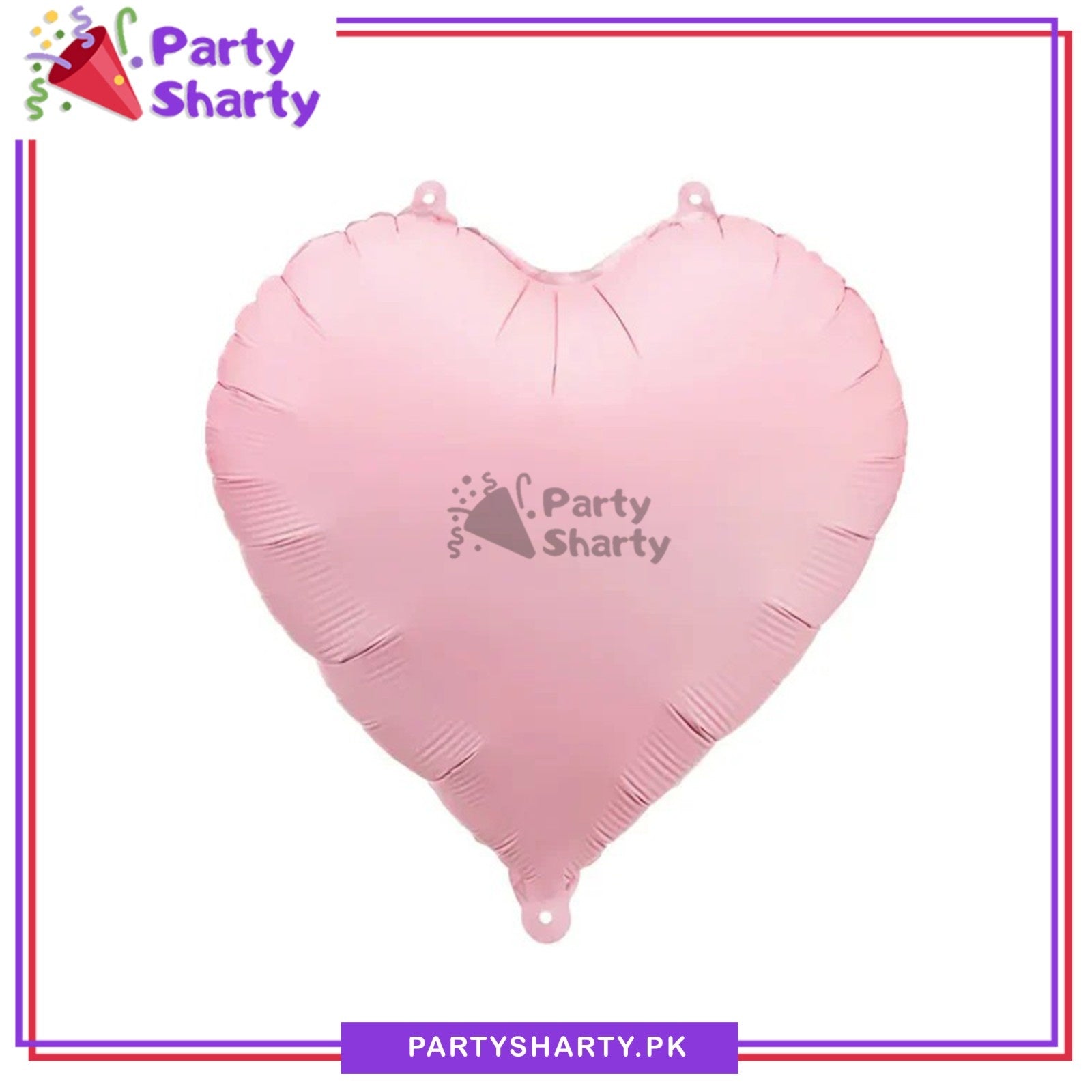 Pastel Pink Heart Shaped Foil Balloon For Birthday Theme Party Decoration & Celebration