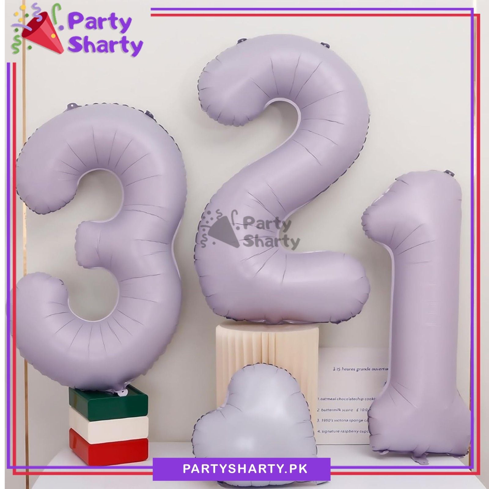 40inches Pastel Purple Number Foil Balloon for Party Decoration & Celebration