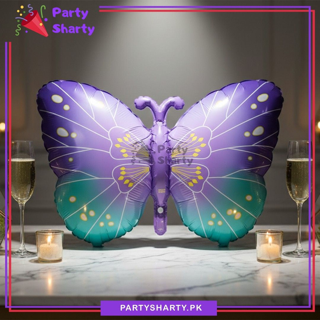 Pastel Shade Butterfly Foil Balloon For Butterfly Themed Birthday, Baby Shower Party & Event Decoration