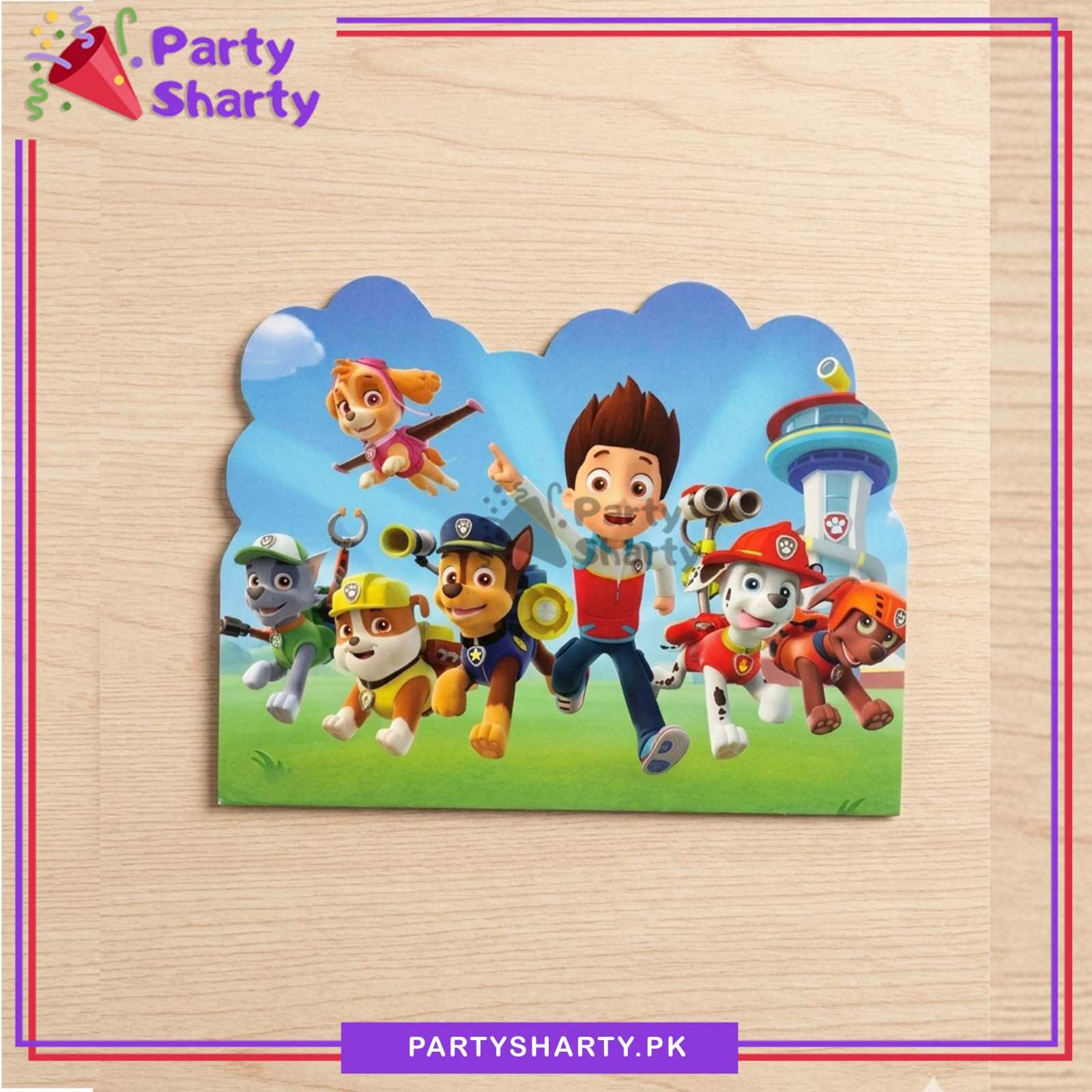 Paw Patrol Invitation Cards Pack Of 10 for Paw Patrol Theme Birthday Celebration