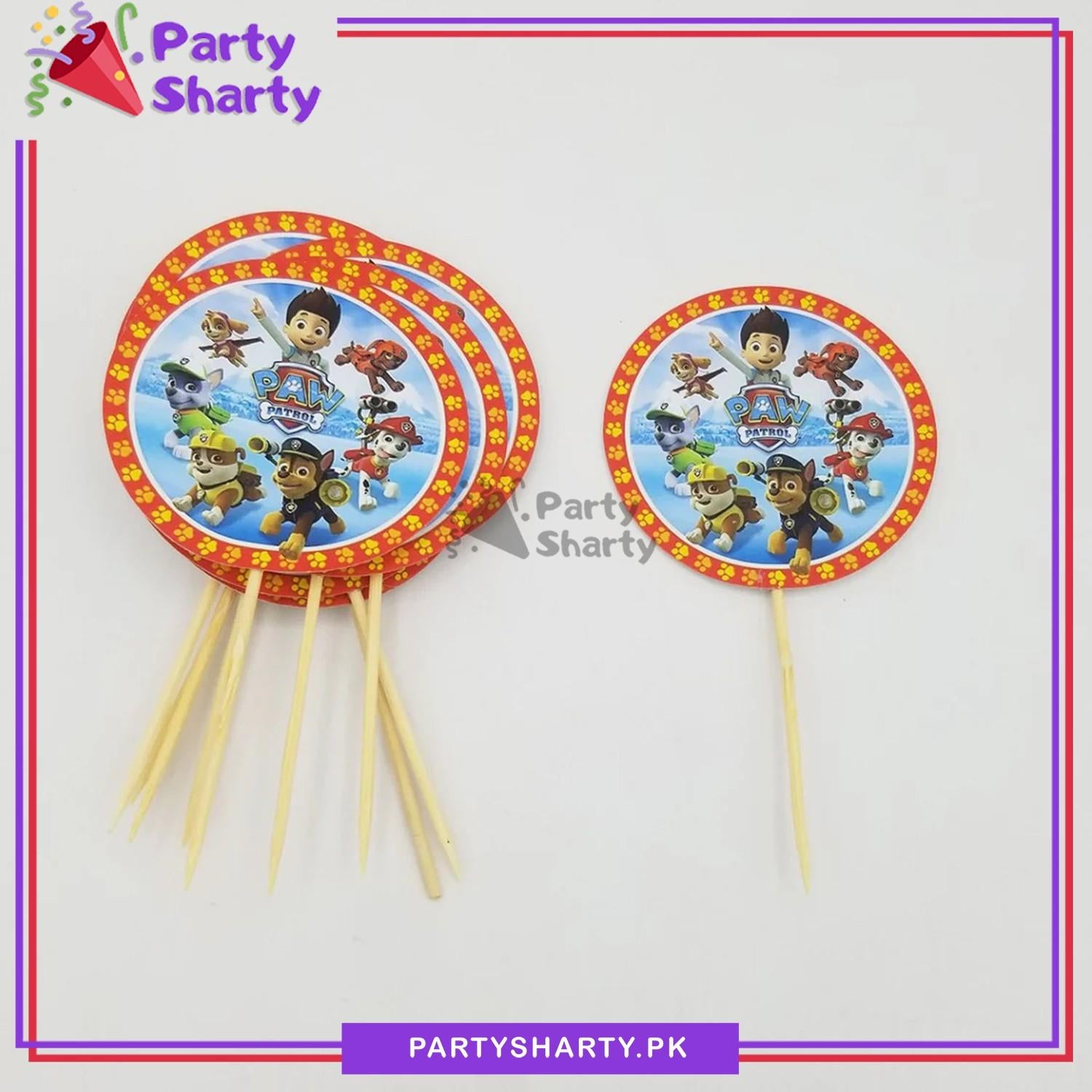 Paw Patrol Theme Cup Cake Topper for Paw Patrol Birthday Theme Party and Decoration