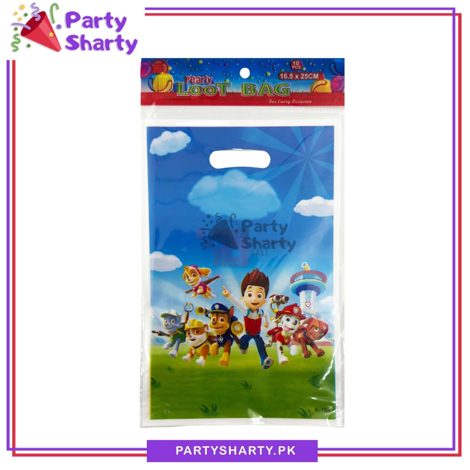 Paw Patrol Theme Goody Bag Pack Of 10 For Paw Patrol Theme Celebration