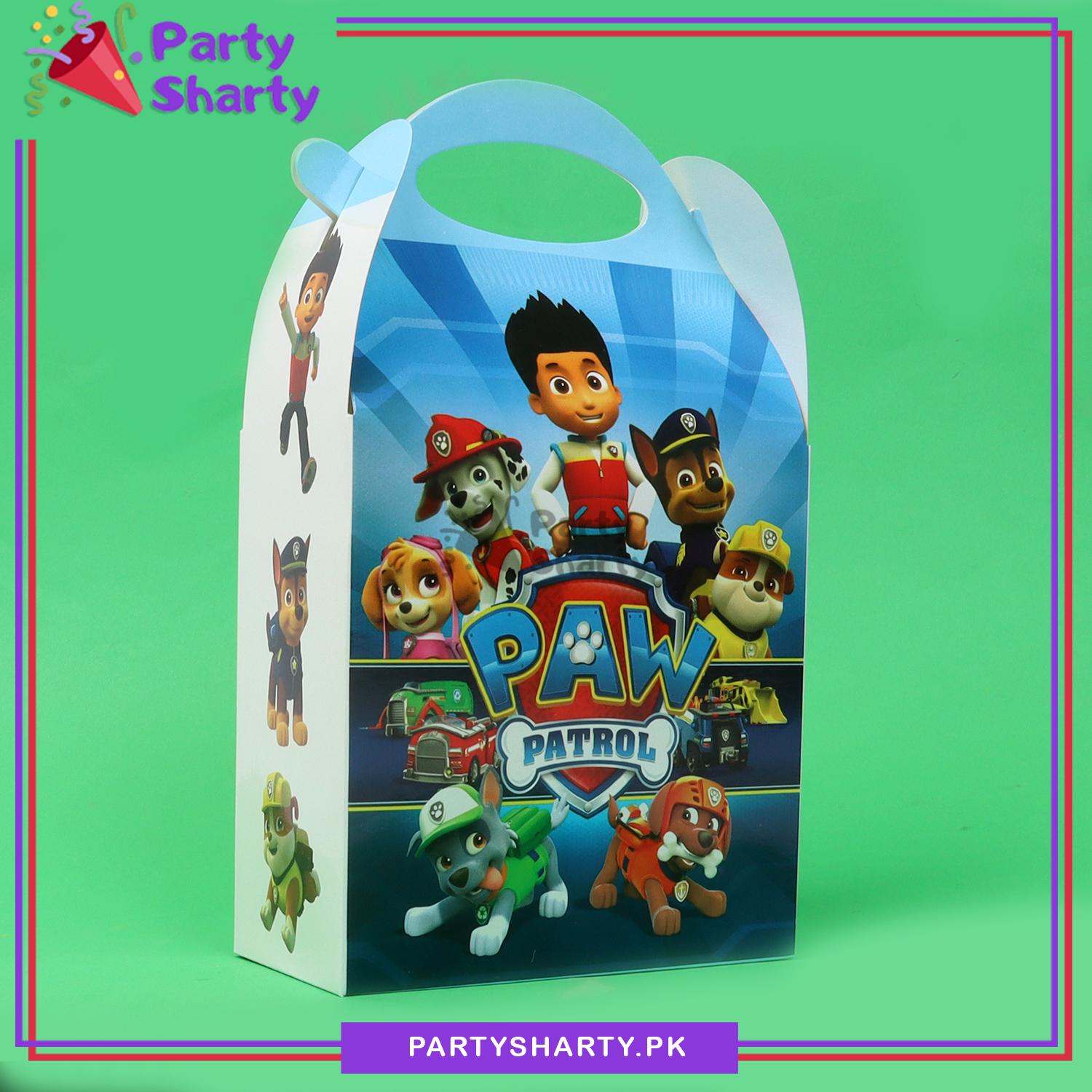Paw Patrol Theme Goody Boxes Pack of 6 For Theme Birthday Decoration and Celebration