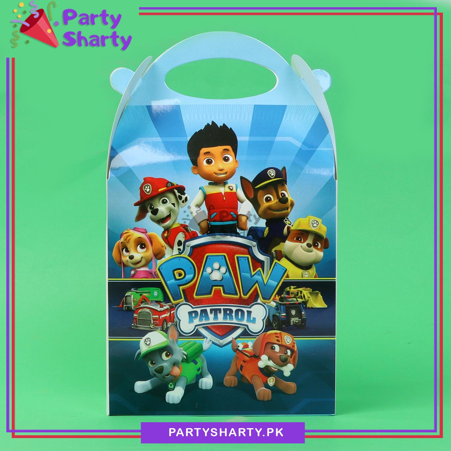 Paw Patrol Theme Goody Boxes Pack of 6 For Theme Birthday Decoration and Celebration
