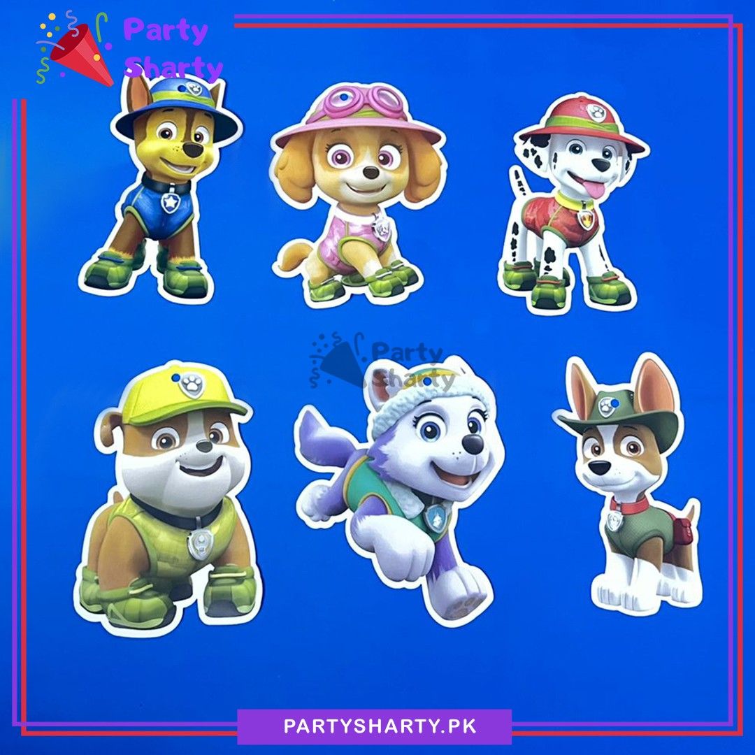Paw Patrol Theme Multi Swirls For Paw Patrol Theme Birthday Party & Decoration
