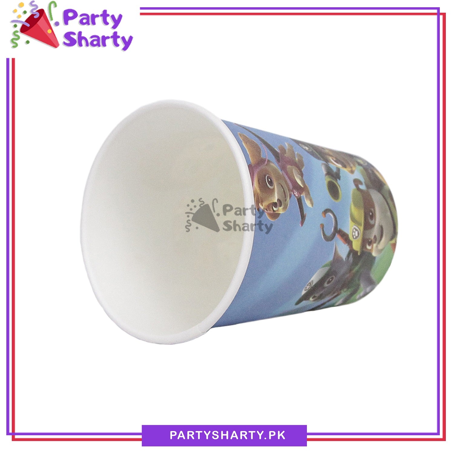 Paw Patrol Theme Birthday Party Paper Cups / Glass For Themed Based Party Supplies and Decorations