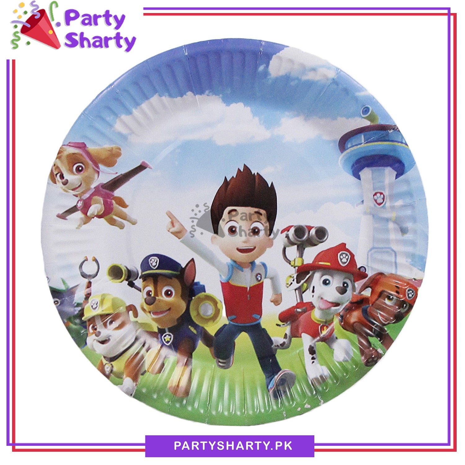 Paw Patrol Theme Party Disposable Paper Plates for Theme Party Celebration and Decoration