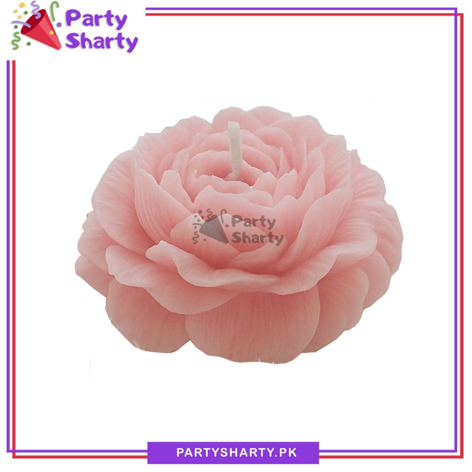 Pink Peony Flower Shape Scented Candle For Room Decoration