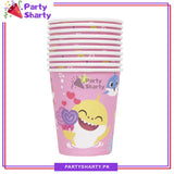 Pink Baby Shark Theme Birthday Party Cups For Party Supplies and Decorations
