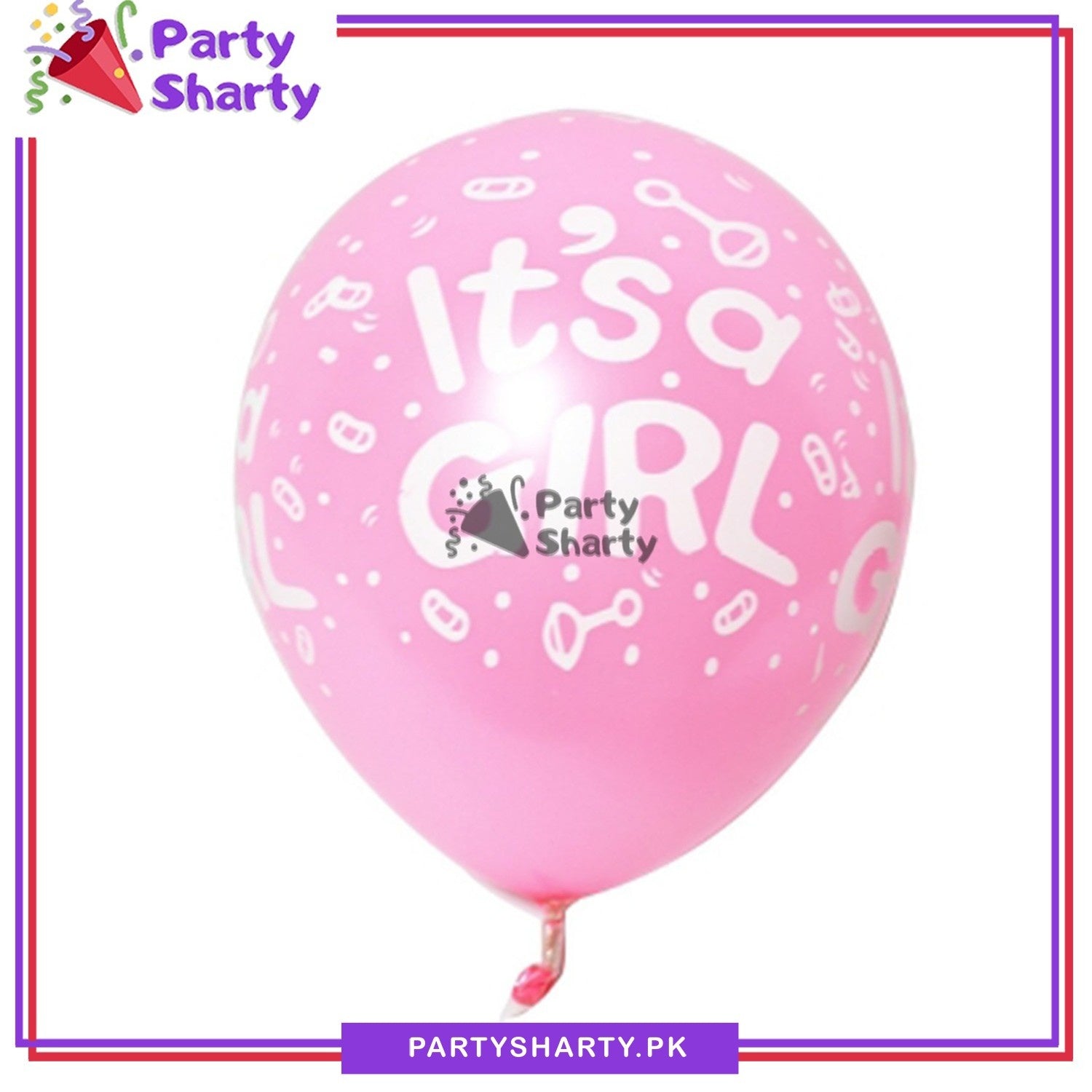 Pink / Blue Latex Balloons (Its a Girl / Its a Boy) for Decoration and Baby Shower Celebration (10 pcs)