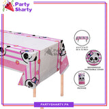 Pink Color Panda Theme Table Cover for Panda Theme Based Party and Decoration