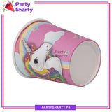 Pink Unicorn Theme Birthday Party Paper Cups / Glass For Themed Based Party Supplies and Decorations