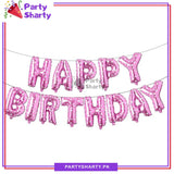 Happy Birthday Foil Balloon Banner for Decoration and Birthday Celebration