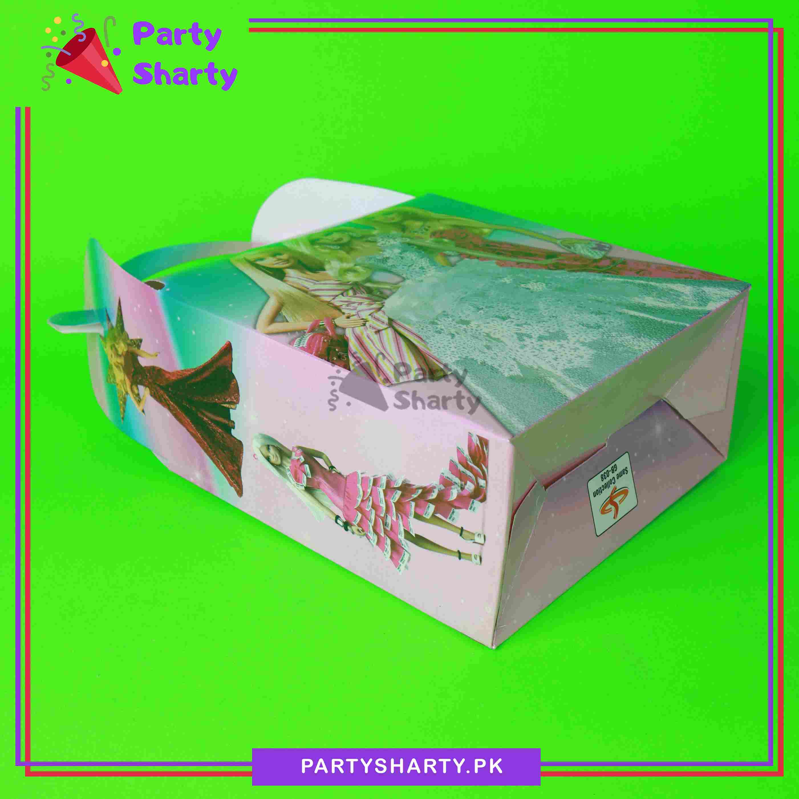 Pink & Blue Barbie Theme Goody Boxes Pack of 6 For Barbie Theme Birthday Decoration and Celebration