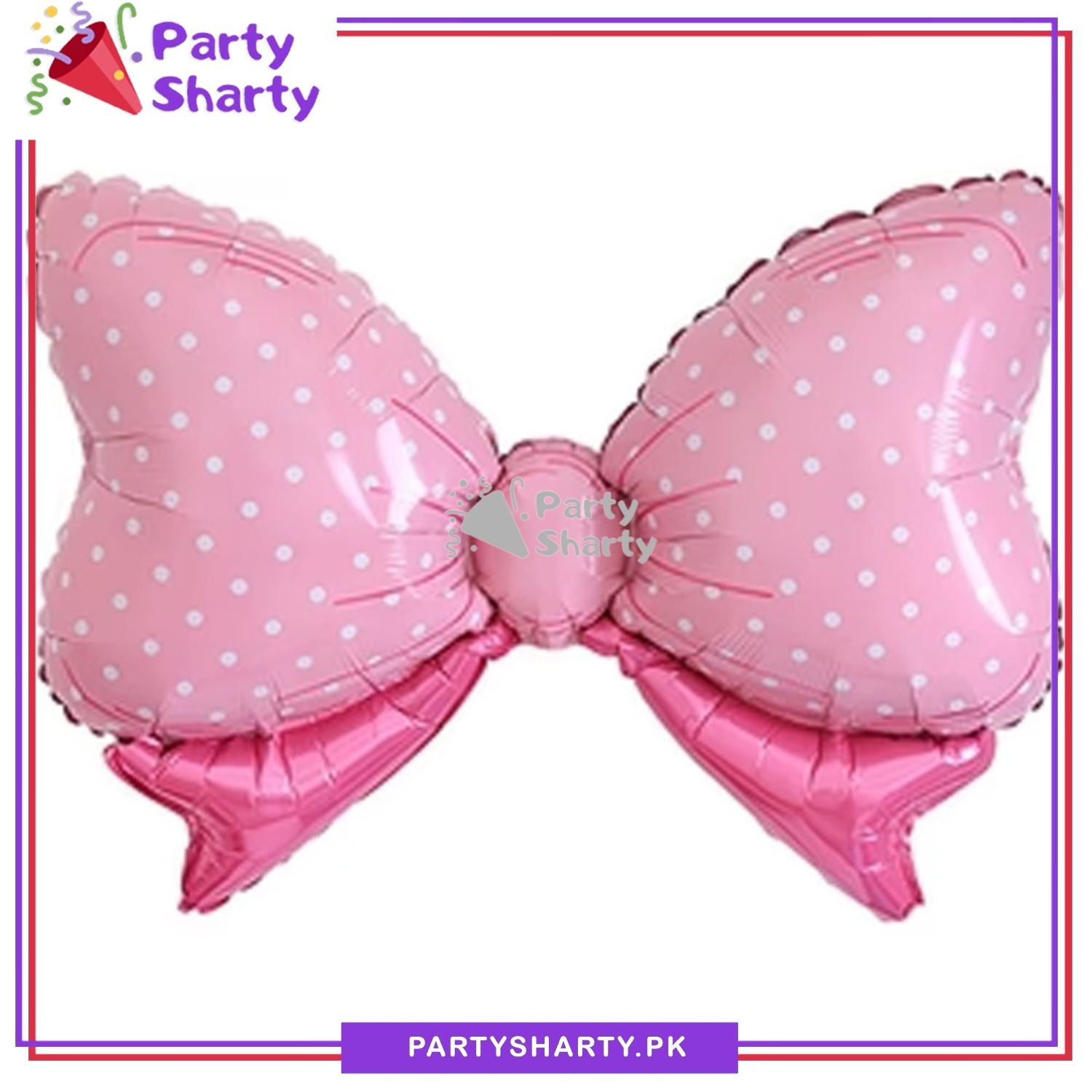 Pink Bow Shaped Foil Balloons For Birthday, Welcome Baby Party Decoration and Celebration