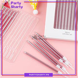 6pcs/Set Long Pencil Birthday Cake Candles For Birthday Party Decoration & Celebrations